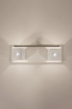 Kendo white metal design wall light 2 lights - Wall lights by Luz Difusion