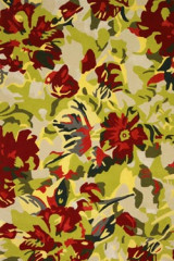 Bloom tapis aux motifs floraux rouge et vert 170X240 - Tapis contemporain by MA Salgueiro