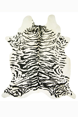 Peau de vache entière motif Tigre noir et blanc - Tapis en peau by MA Salgueiro