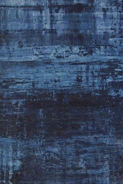 Tapis bleu collection Monetti en camaïeu bleu pixellisé 80X150 - Tapis contemporain by MA Salgueiro
