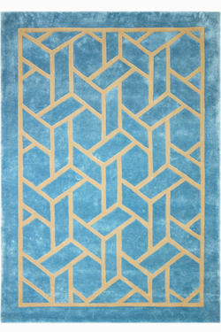 Tapis bleu et beige Atica 170X240 - Tapis contemporain by MA Salgueiro