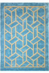Tapis bleu et beige Atica 170X240 - Tapis contemporain by MA Salgueiro