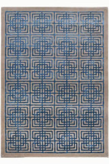 Tapis bleu et beige Line Square 170X240cm - Tapis contemporain by MA Salgueiro