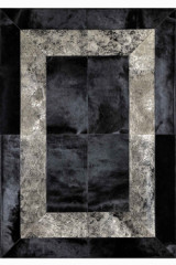 Tapis en peau noir et décor gravé 170X240 - Tapis en peau by MA Salgueiro