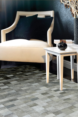 Tapis gris en véritable peau de vache 140X200