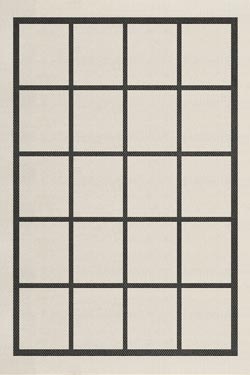 Tapis intérieur et extérieur Broadway Quadrillage noir sur fond écru 80X150 - Tapis contemporain by MA Salgueiro