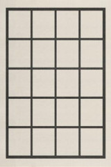 Tapis intérieur et extérieur Broadway Quadrillage noir sur fond écru 80X150 - Tapis contemporain by MA Salgueiro