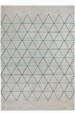 Tapis losanges beige et aqua Vegas 120X170cm - Tapis contemporain by MA Salgueiro