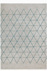Tapis losanges beige et aqua Vegas 120X170cm - Tapis contemporain by MA Salgueiro