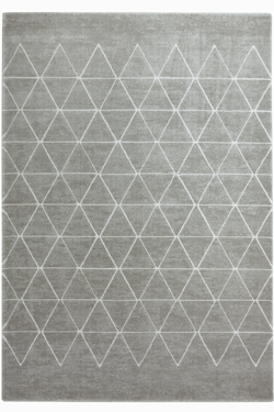 Tapis losanges gris clair et blanc Vegas 120X170cm - Tapis contemporain by MA Salgueiro