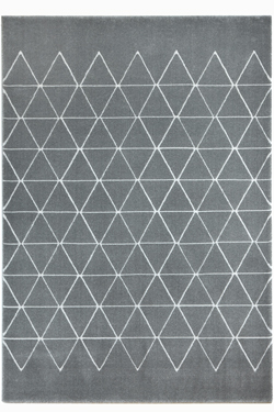 Tapis losanges gris et blanc Vegas 120X170cm - Tapis contemporain by MA Salgueiro