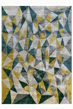 Tapis motifs géométriques Diamond jaune 170X240cm - Tapis contemporain by MA Salgueiro