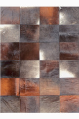 Tapis Patchwork en peau de vache camaïeu brun 140X200 - Tapis en peau by MA Salgueiro