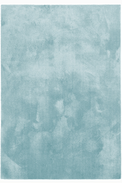 Tapis uni à reflets soyeux bleu aqua Touch 60X115cm - Tapis contemporain by MA Salgueiro
