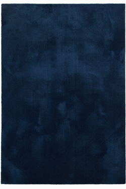 Tapis uni à reflets soyeux bleu nuit Touch 60X115cm - Tapis contemporain by MA Salgueiro