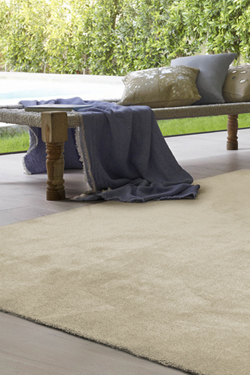 Tapis uni à reflets soyeux écru Touch 60X115cm