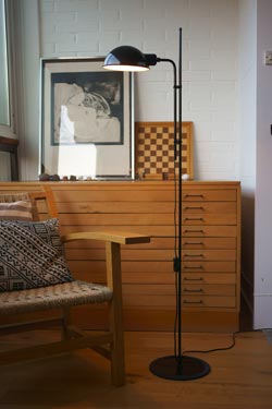 Funiculi metal design reading light, black - Floor lamps by Marset