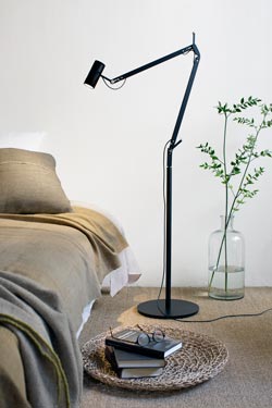 Polo black LED floor lamp 