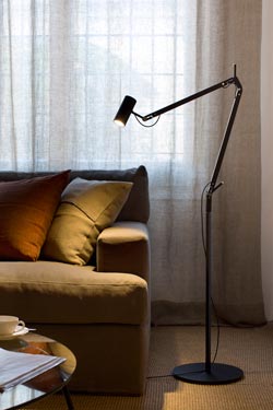 Polo black LED floor lamp 