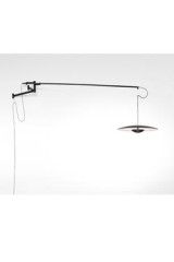 Large suspended wall light, light wood dome, 180° pivoting - Wall lights by Marset