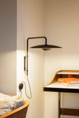 Wenge wood and matt black metal Ginger wall light, LED lighting - Wall lights by Marset