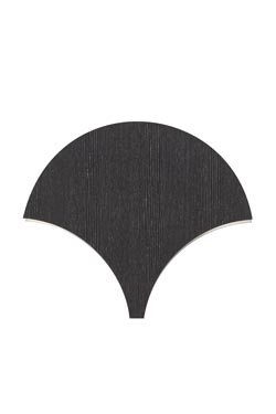 Applique éventail finition bois noir et argent Palm