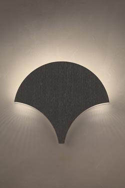 Applique éventail finition bois noir et argent Palm - Applique by Masiero