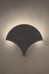 Applique éventail finition bois noir et argent Palm - Applique by Masiero