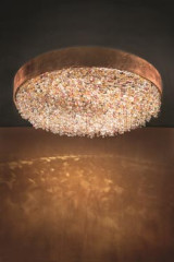 Ola round ceiling light in copper leaf finish - Ceiling lights by Masiero