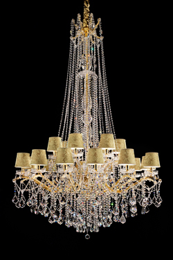 Chandelier 18 lights in gold metal - Chandeliers by Masiero