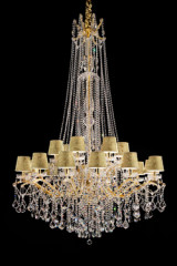 Chandelier 18 lights in gold metal - Chandeliers by Masiero