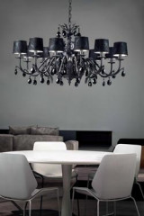 Acantia black Venetian chandelier 12 lights  - Chandeliers by Masiero