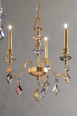 Chic 3-light chandelier in gold - Chandeliers by Masiero