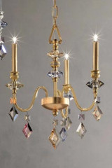 Chic 3-light chandelier in gold - Chandeliers by Masiero