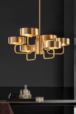 Contemporary 6-light chandelier Sound - Chandeliers by Masiero