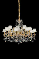 Large 18-light Venetian crystal and gilded chandelier - Chandeliers by Masiero