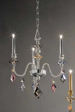 Chic lustre chandelier 3 lumières doré