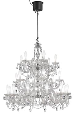 Drylight grand lustre vénitien 24 lumières éclairage LED blanc