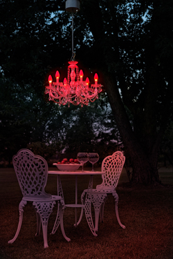 Drylight lustre d'extérieur 6 lumières éclairage LED blanc