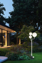 Outdoor floor lamp with 3 white ball lights tee mobile  - Exterior columns by Masiero