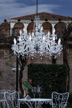 Drylight chandelier IP65 18 lights white LED lighting
