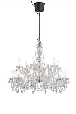 Drylight chandelier IP65 18 lights white LED lighting - Exterior pendants by Masiero