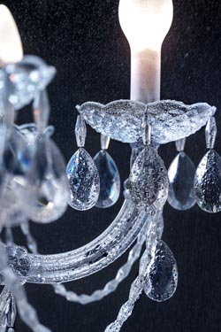 Drylight large Venetian chandelier 24 lights white LED lighting