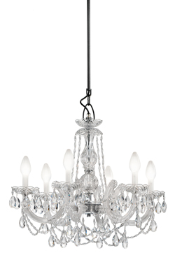 Drylight outdoor chandelier 6 lights white LED lighting - Exterior pendants by Masiero