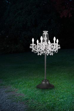 Drylight large outdoor table lamp Venetian style white LED lighting - Exterior post-top lamps by Masiero