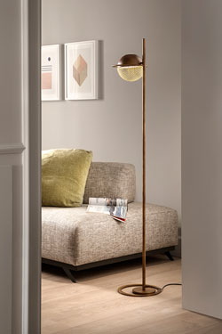 Industrial bronze and gold floor lamp Iglu - Floor lamps by Masiero