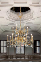 Grand lustre doré 15 lumières Acantia  - Lustre by Masiero