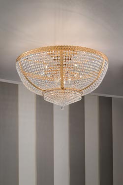 Grand plafonnier classique rond 12 lumières - Plafonnier by Masiero