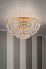 Grand plafonnier classique rond 12 lumières - Plafonnier by Masiero