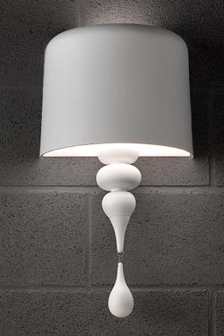 Grande applique Eva en résine et polyuréthane laqué blanc - Applique by Masiero